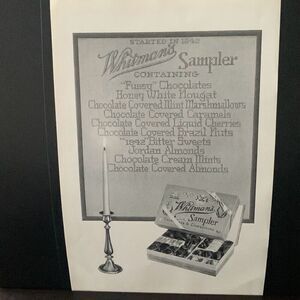 Vintage 1923 Whitman’s Sampler Containing Ad Advertisement